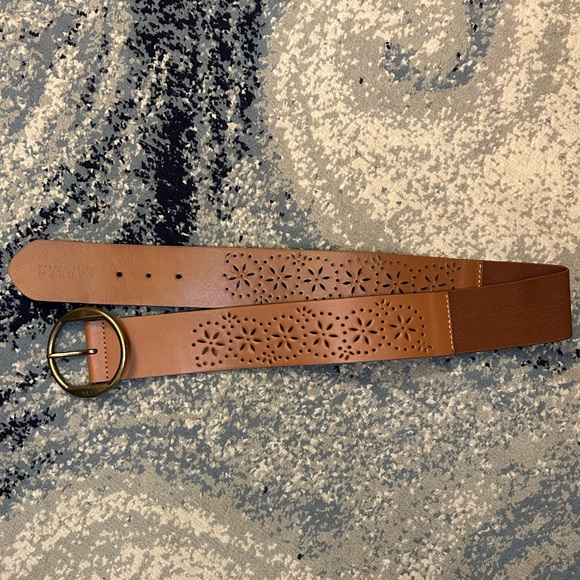 Lauren Ralph Lauren Brown Floral Dress Belt - Picture 2 of 4